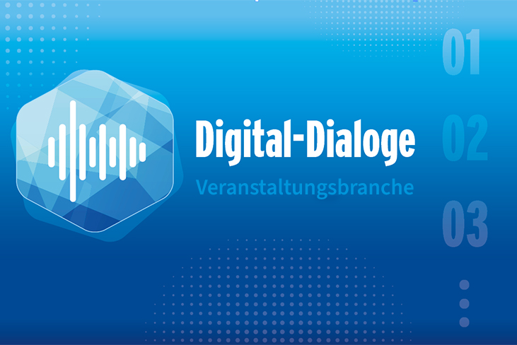Schmuckgrafik: Text im Bild Digital-Dialoge Veranstaltungsbranche